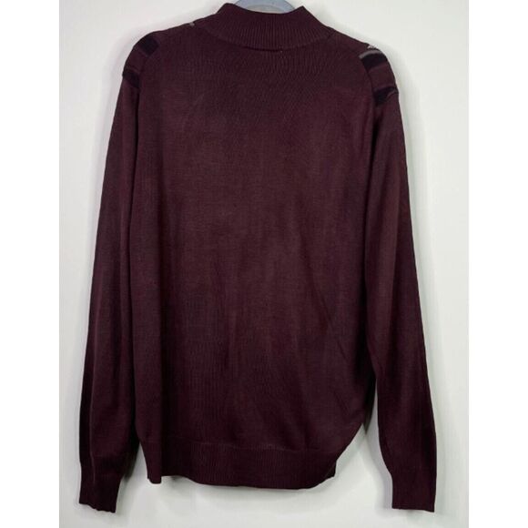 New Stacy Adams Zip Up Mock Neck Cardigan Sweater Men's Size Medium - Picture 2 of 10